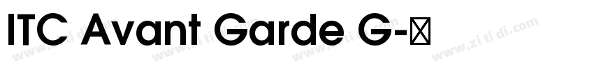 ITC Avant Garde G字体转换